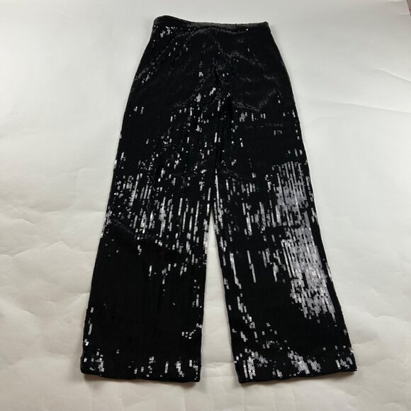 H&M Black Sequin Wide Leg Trouser 6 - Picture 5 of 6